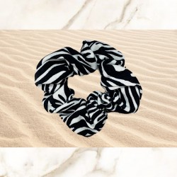 Zebra Black Scrunchie