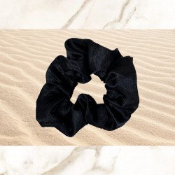 Black Satin Scrunchie