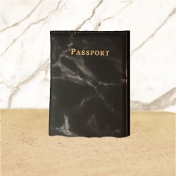 Paspoort Hoes Zwart Marmer